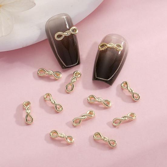 20Pcs Nail DIY Jewelry Hollow 3D Braid Art Bow Exquisite Alloy Japanese Nail Charm Decor