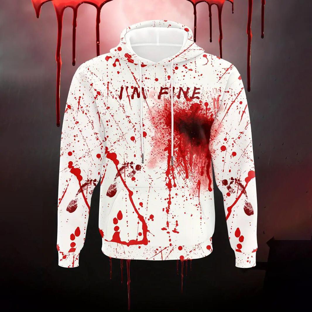 Мужская толстовка с капюшоном Horror — фото 4