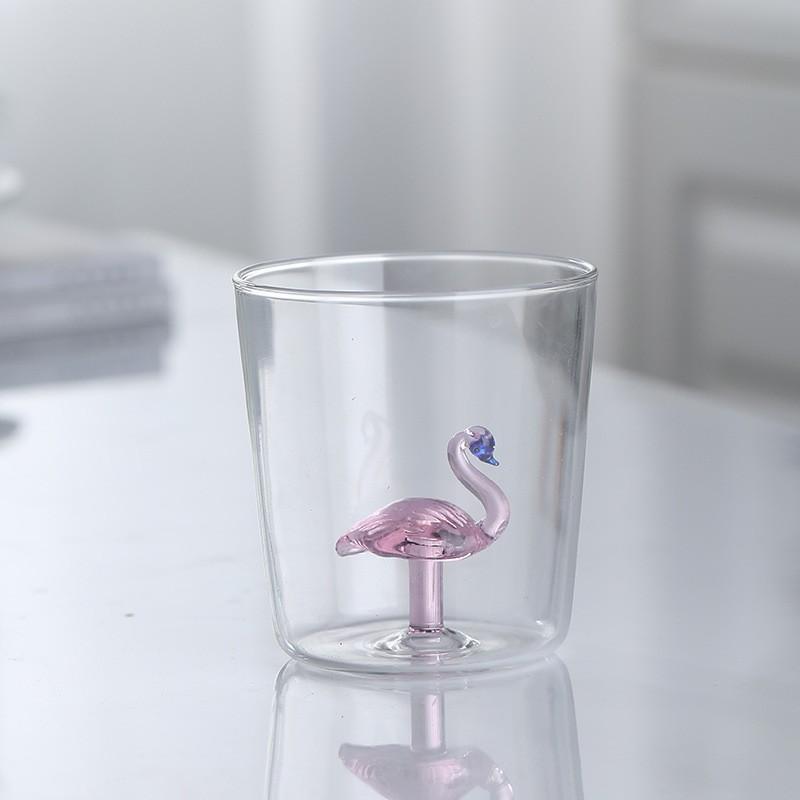 Tredimensionell Djur Tecknad Form Jul Glas Kopp Juice Kall Dryck