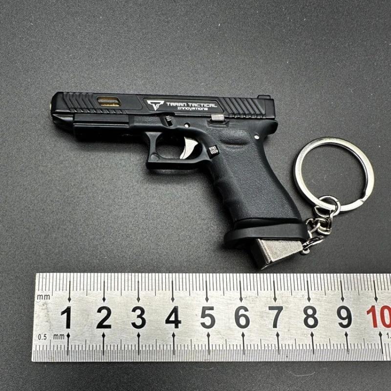 1:3 Modello Pistola G34 in Lega Semimetallica Smontabile Mini Pistola Giocattolo Portachiavi Ciondolo per Borsa Artigianato per Bambini e Adulti
