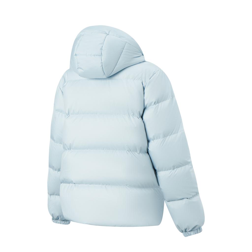 LiNing Sports Trend Series Hooded Striped Letter Zipper Down Jacket Women Outerwear AYMV234-3