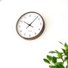 KATOMOKU muku Uhr 13 LL Walnuss km-139WA Wanduhr mit schleichender Sekunde, 38,2 cm Durchmesser (Quarzuhr)