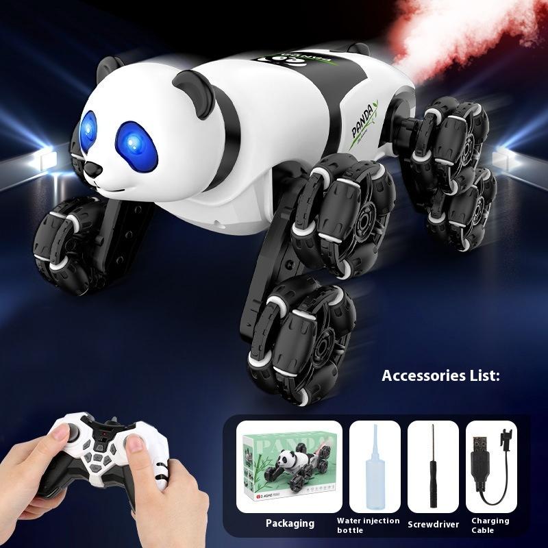 Remote Control Gesture-sensing Eight-wheel Drive Mechanical Stunt Panda Car 2.4GHZ Swing Arm Climbing Drifting Toy