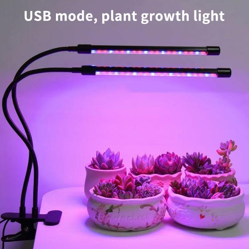 USB LED Plant Lamp Full Spectrum 3 Timer Setting 24W for Home Office Indoor Garden Desk Flowering Plants