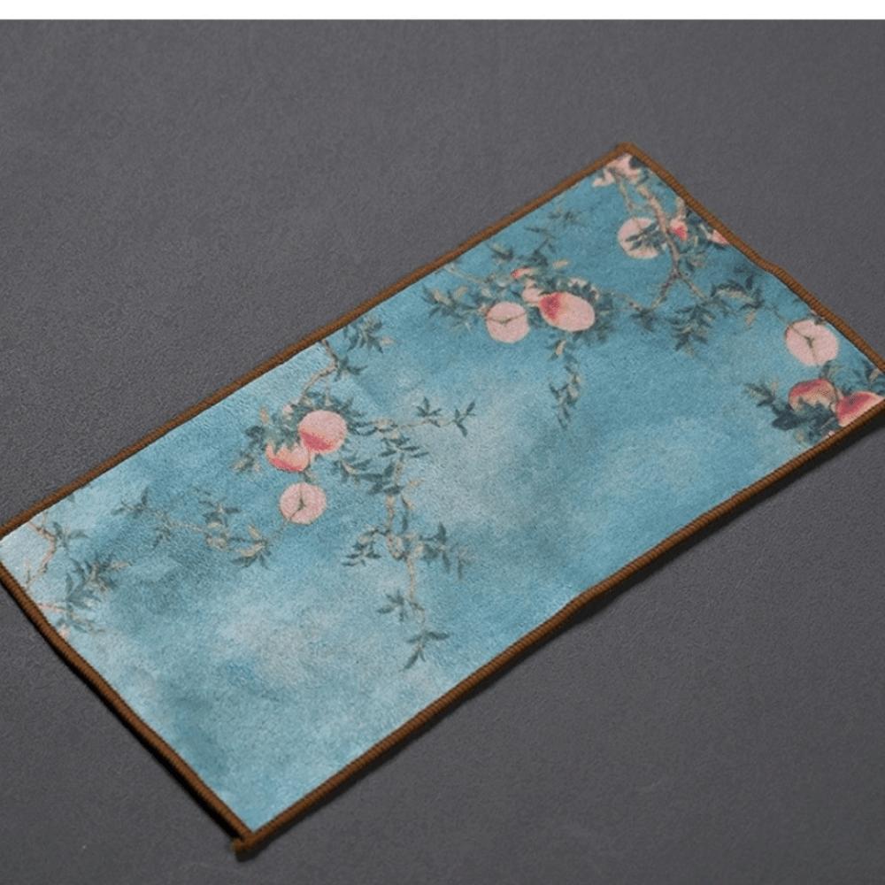 High-end Chinese Painted Suede Thick Tea Towel Hand Towels Super Absorbent Table Mat Coaster Absorbent Towel Placemats Use