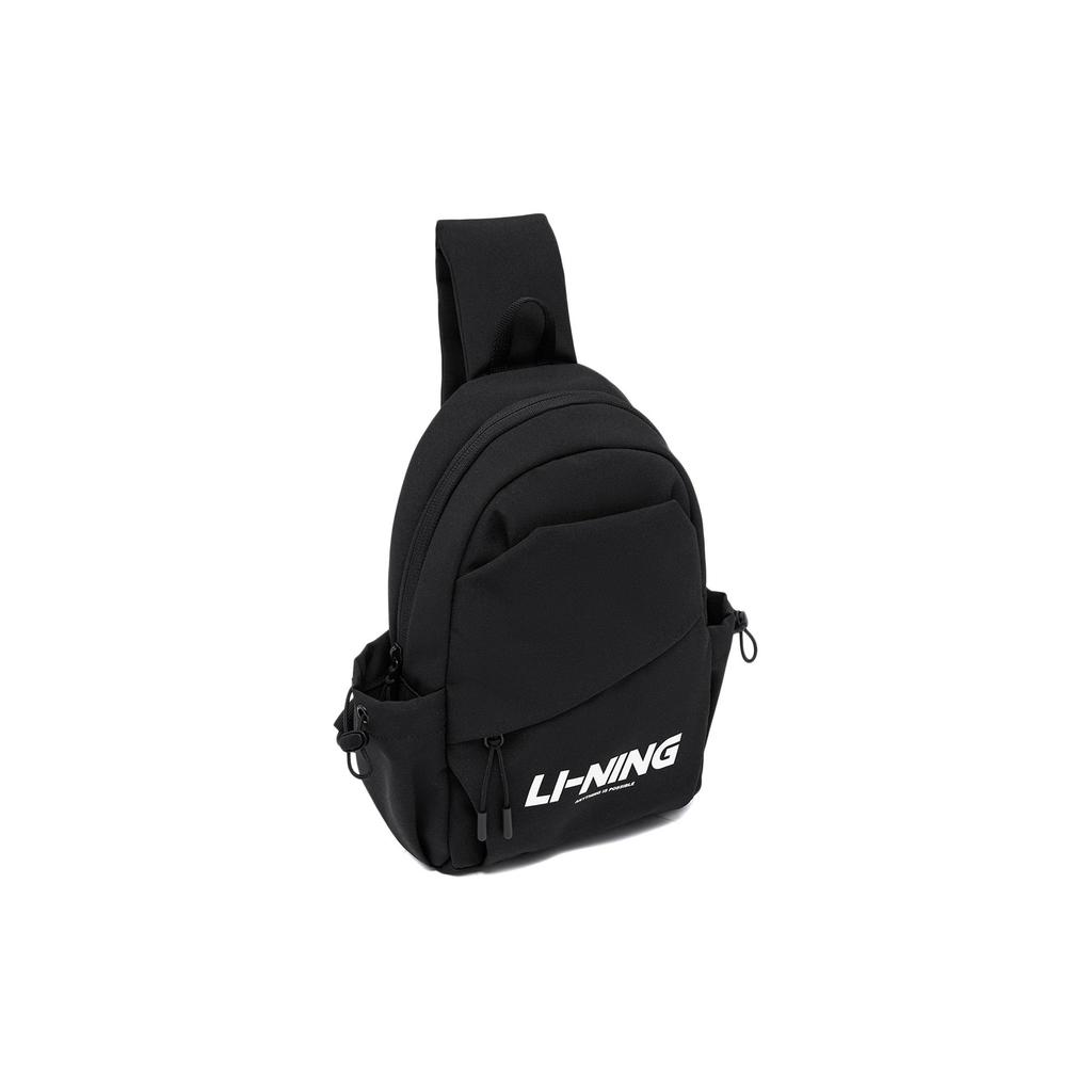 New LiNing Sports Life Collection Polyester One Shoulder Crossbody Bag, Sling Bag Regular Unisex Black ABDU167-2