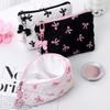 Cute Pink Bow Makeup Bag Mini Storage Case for Lipstick Card Sanitary Napkin Holder Women's Cosmetic Pouch