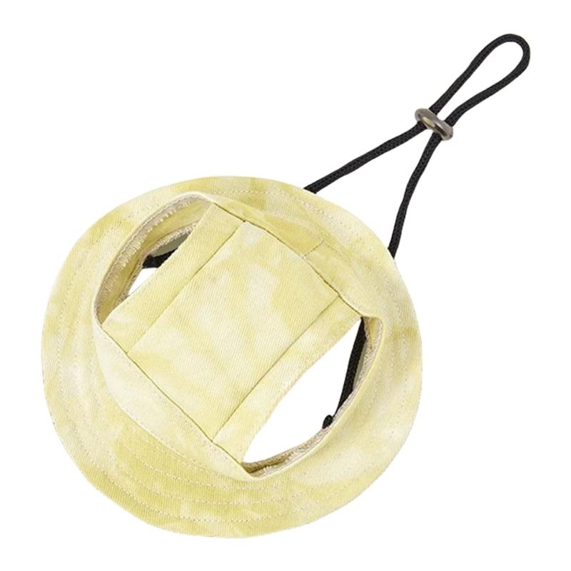 

Breathable Headgear Sun Hat For Small Pet Dogs Cats Wide Brimmed Summer Outdoor Accessories