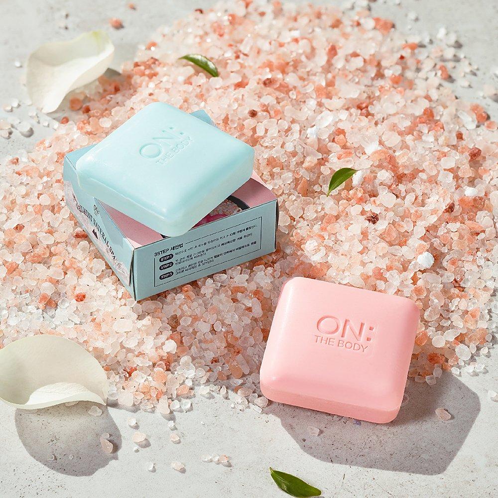 ON THE BODY VEILMENT Himalaya Since 1930 Pink Salt Soap Floral Scent 90g*4ea x 2ea