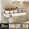 Cream Style Kitchen Storage Rack Multi-functional seasonings Rack Wall-mounted Oil and Salt seasonings Rack Non-perforated House