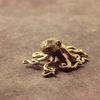 Hand Made Small Octopus Statue Metal Brass Tea Pet Table Ornament Lucky Home Decorations Accessories Chinese Tea Set Craft Gift
