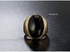 Retro Elegant Gemstone Titanium Steel Ring for Men and Women - Vintage Style Jewelry Band