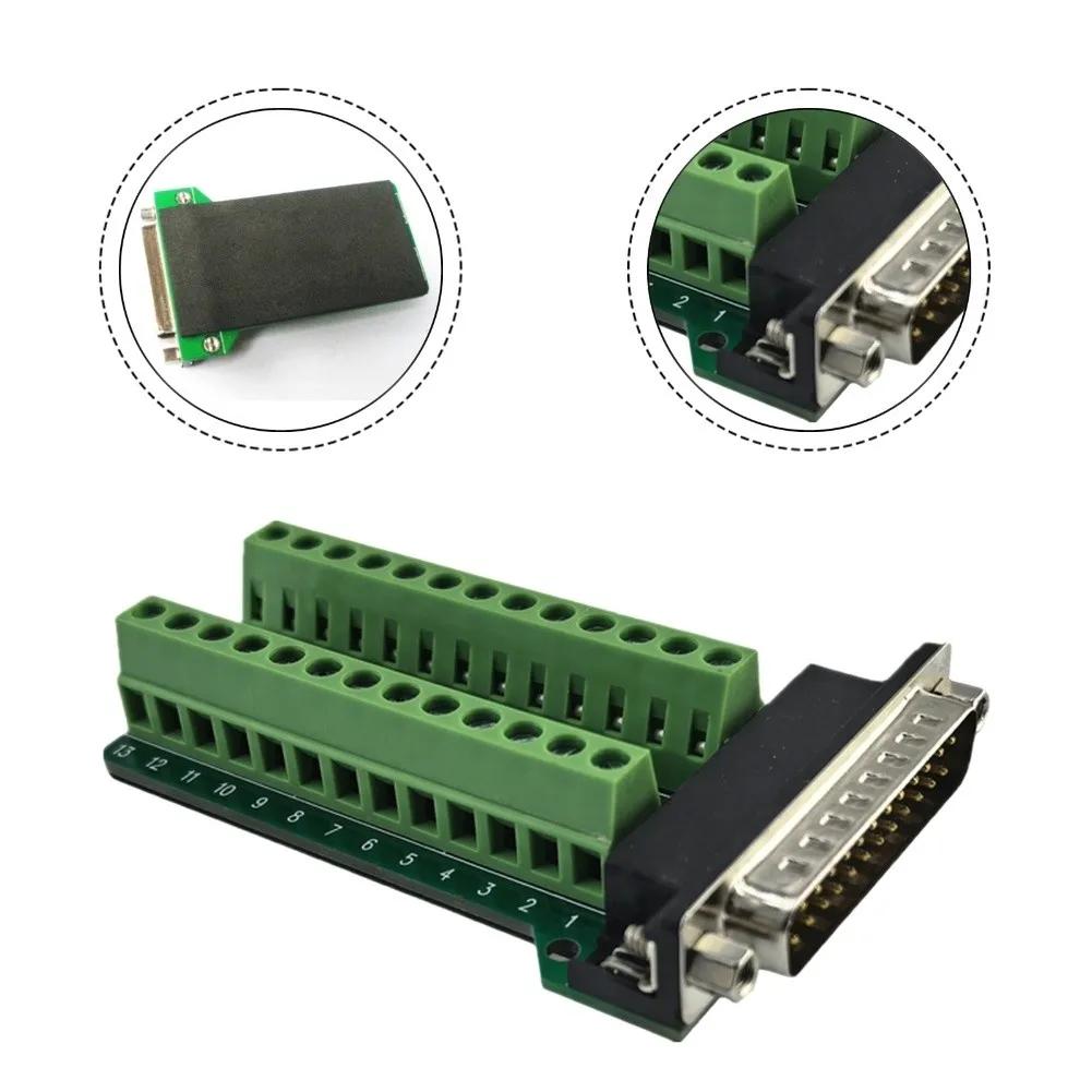 

DB25 male connector to terminal block adapter 25pin nut type DB25G201 with insulated base and large terminal spacing China Mainland