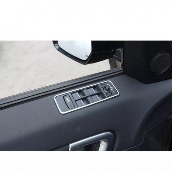 For Discovery Sport 2015- Matte Silver Window Door Lock Control Switch Trim