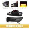 LED Side Marker Light 30722641 Front Driver Passenger Turn Signal Lights Fender Sidemarker Lamps for Volvo S60 Black Lens Amber LED Light 1 Pair
