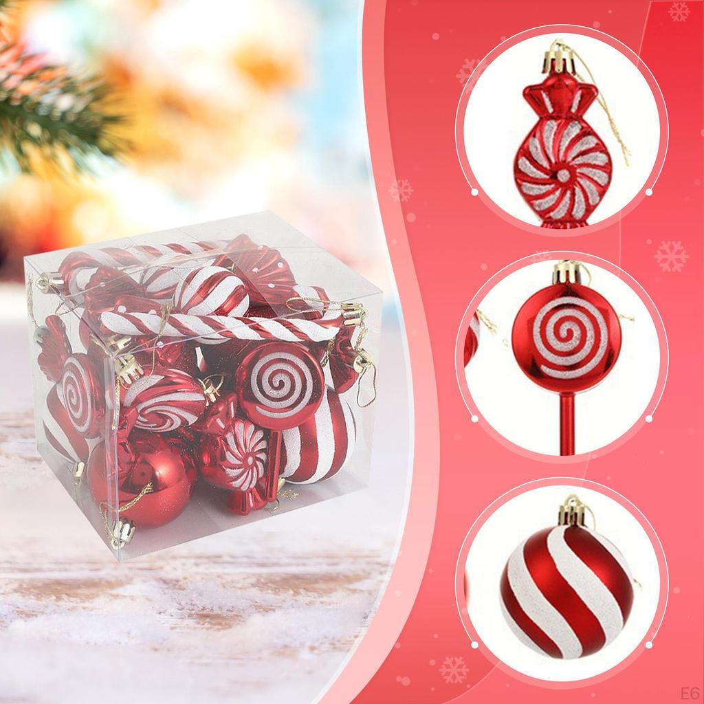Christmas Tree Hanging Ornaments Charm Pendants Reusable Ornament Decorations for Cafe