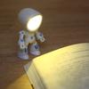 Bewegliches Roboter-Nachtlicht LED-Schreibtischlampe mit flexiblem Arm Kabellos Tragbar Deko für Büro Schlafzimmer