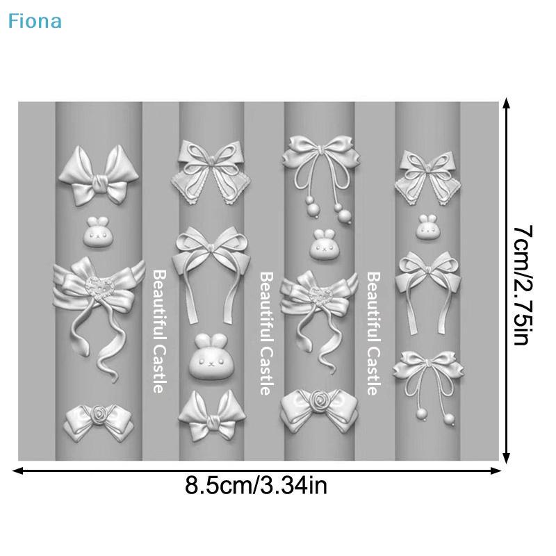 3D Bow & Bunny Nail Art Silicone Mold Set, Cute Rabbit Nail Carving Molds for DIY Manicure & Nail Decoration