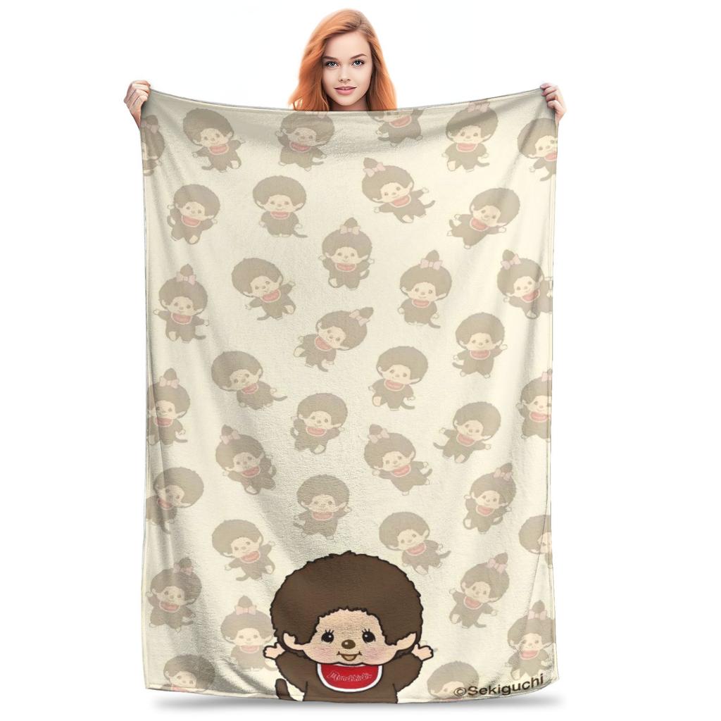 Monchhichi Decke Qualität Weich Bettwäsche Überwürfe Winter Mädchen Jungen Outdoor Lustige Tagesdecke