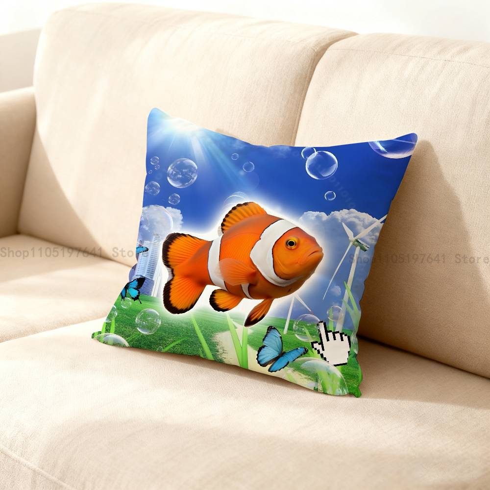 

Frutiger Aero Aqua Nostalgia Pillow Case Cushion Cover Home Decor Birthday Gift Pillowcover 12x12Inch