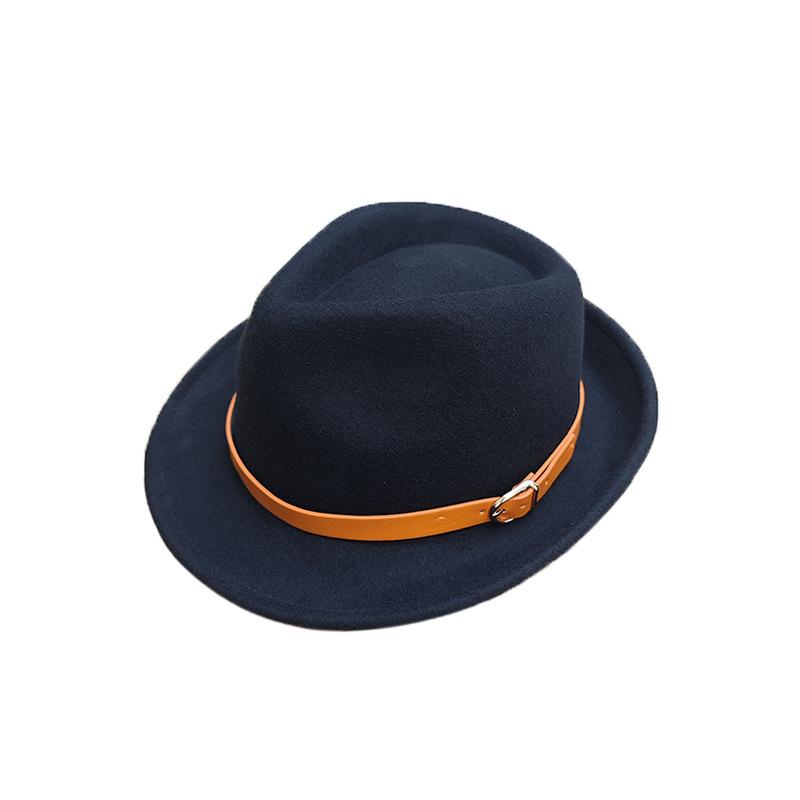 French Felt Hat Versatile Belt Decorative Wool Hat