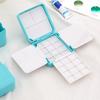 Portable Travel Watercolor Plastic 12/24 Grids Painting Box With Palette Half Pan Mini Paint Storage Case For Art Supplies