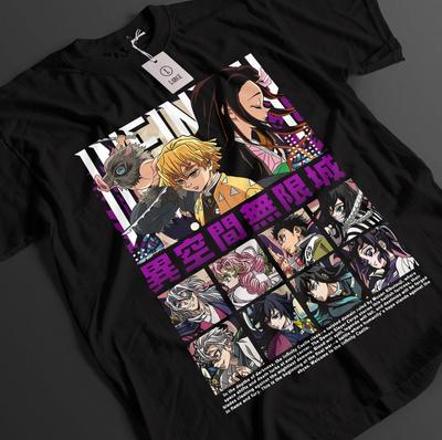T-shirt Demon Slayer Tanjiro T-shirt Zenitsu KNY Nezuko Inosuke Akaza Muzan
