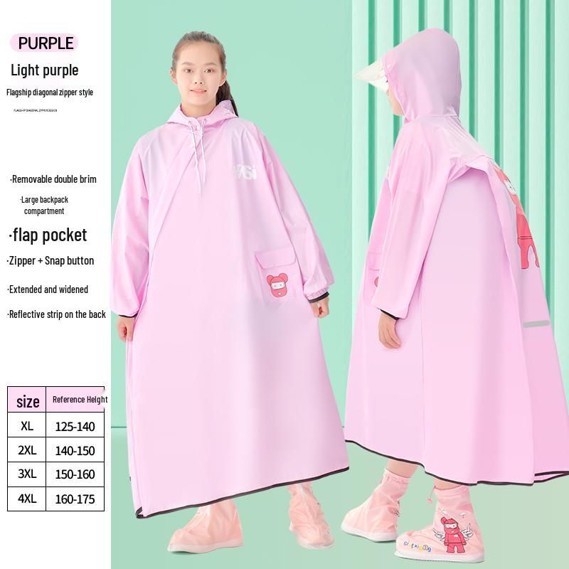 Imperméable intégral pour enfants pour l'école - Garçons et filles