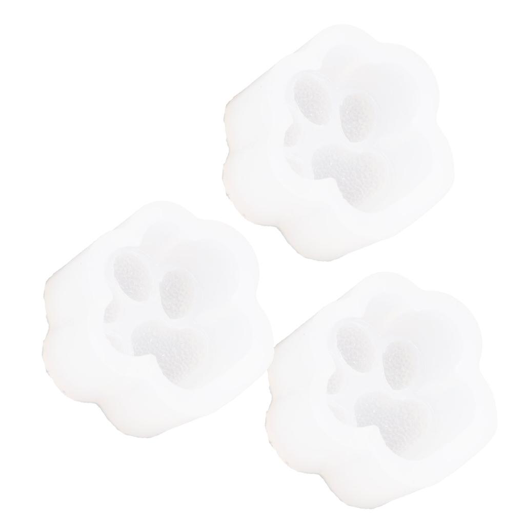 3 Stück Katzenpfote Silikonform Hochelastisches Silikon Katzenpfote Weit verbreitete Silikon Backform für Halskette Schlüsselanhänger DIY