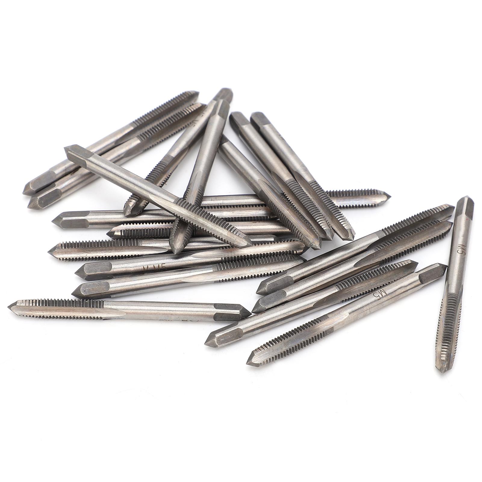 

20 шт. Ручной метчик Легированная инструментальная сталь M5 Прямая канавка Аппаратный ремонт Ручной Промышленные принадлежности