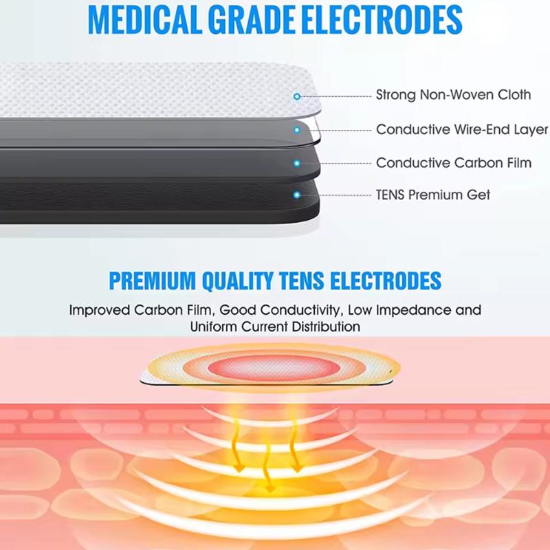 10Pcs Self-Adhesive Sticker Electrodes Pads Replacement Pack Electric Muscle Stimulator Patches Massage Acupuncture Conductive