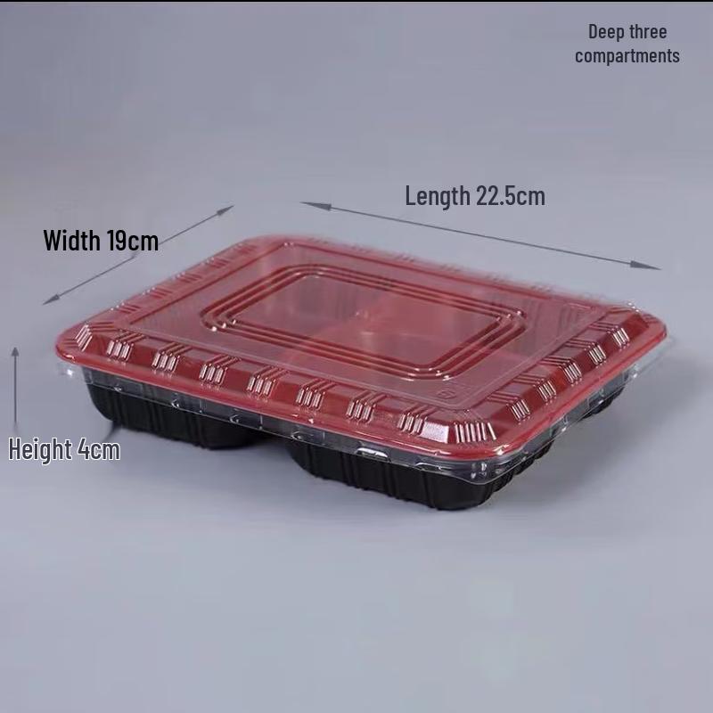 Weishanmei Disposable 3-Compartment Food Container