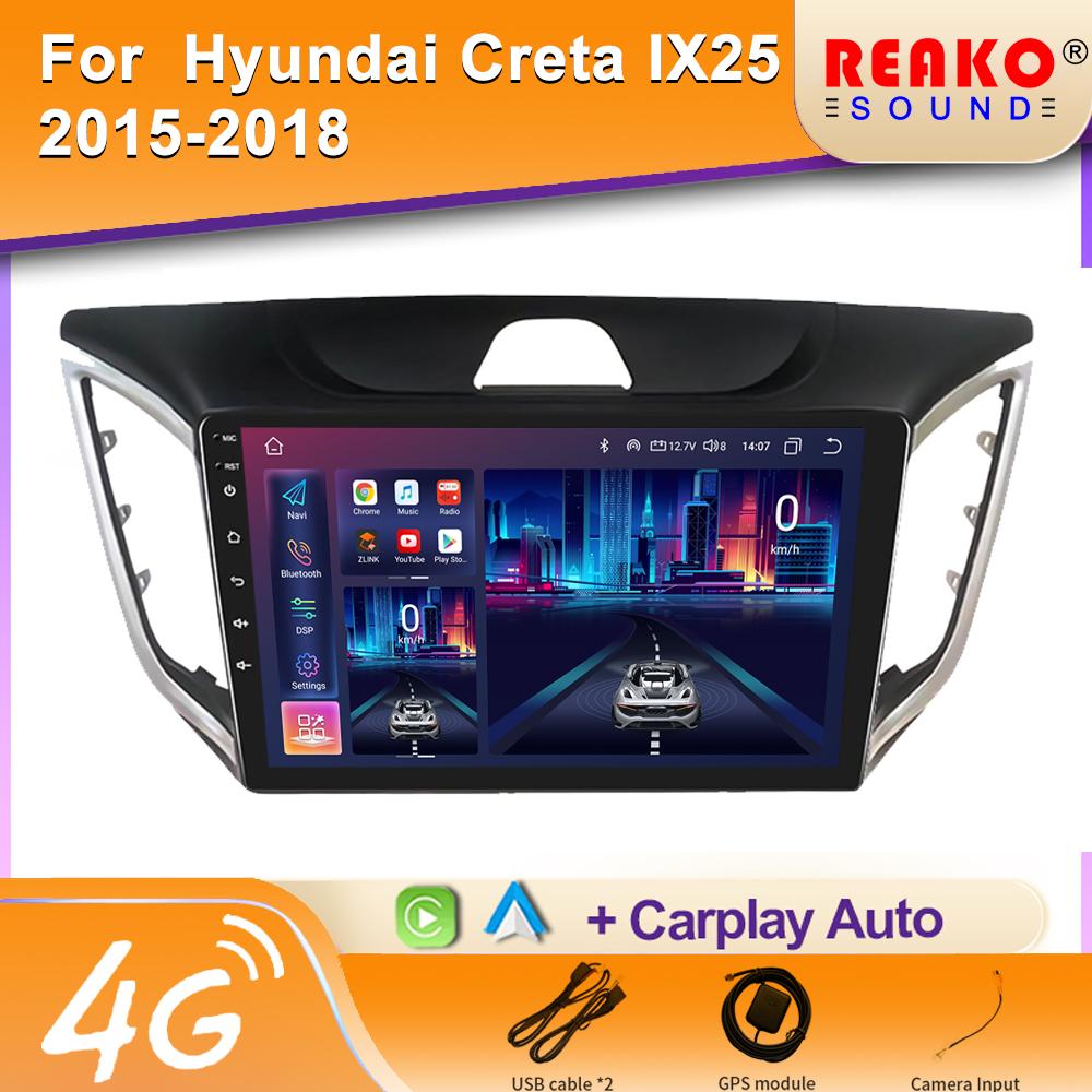 

Android Car Radio For Hyundai Creta Ix25 2015 2017 2019 2 Din Multimedia Player Navigation GPS Carplay Stereo DVD 2din auto 8 core 6GB+128GB