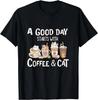 Coffee and Cat Tee _ A Good Day Starts With Coffee And Cat Gift Unisex T-Shirt