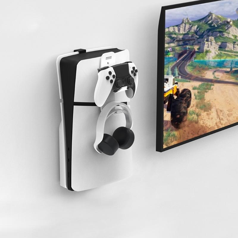 Plastic Wall Mount Bracket Designed for Slim Gaming Console, Vertical Display Bracket Controller Mounts