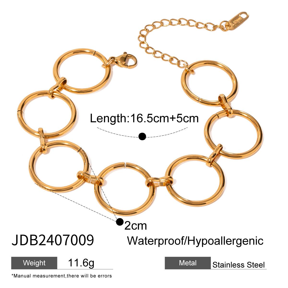 Jiedin Европейский и американский геометрический кольцо-браслет из нержавеющей стали, простой и нетускнеющий, круглые гвоздики, универсальные серьги