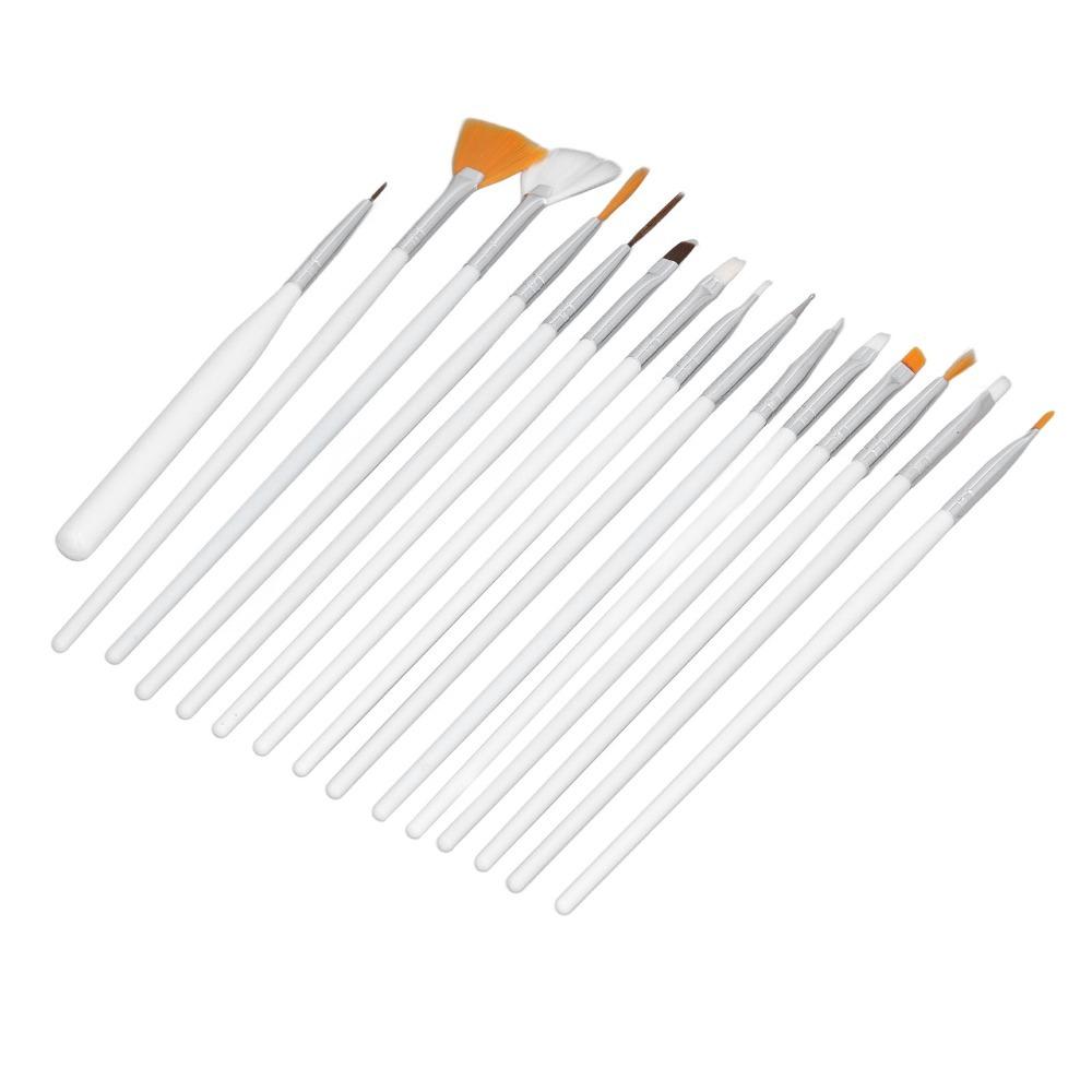 2 Set Light Handle Nail Art Brushes Synthetic Brush Fine Detail Pens  Professional Nail Artist