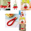 Stylish Woven Rope Christmas Bell Metal Keychain Elegant Gift For Couples And Friends