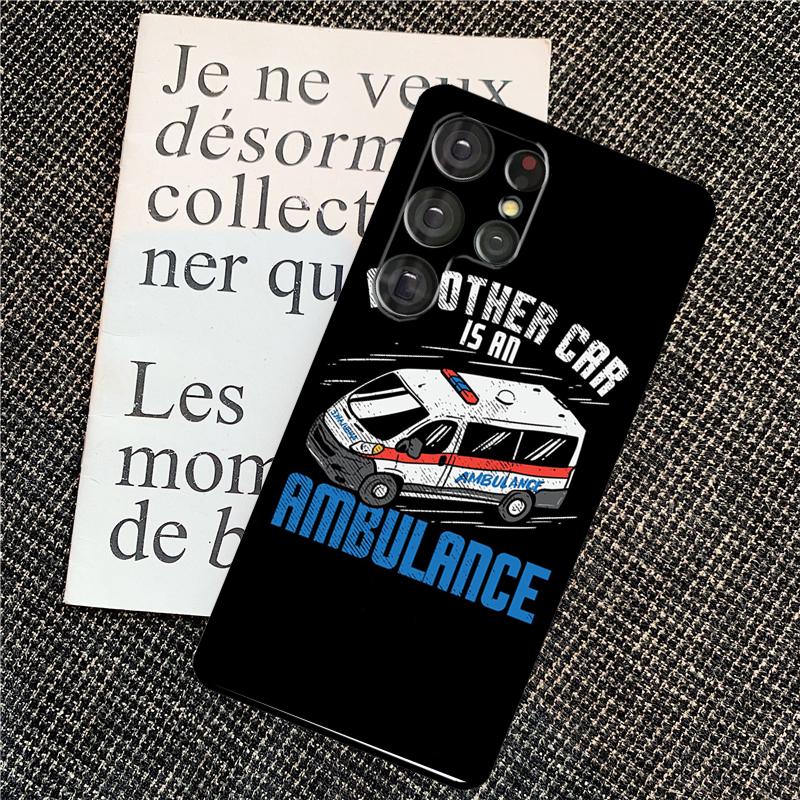 Ambulance Car Case For Samsung Galaxy S25 Ultra S20 S21 S22 S23 S24 Ultra S9 S10 Plus S25 FE Back Cover