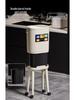 Premium Large-Capacity Trash Can with Lid – Ideal for Living Room, Bedroom, and Kitchen; Elevated Design for Easy Use.