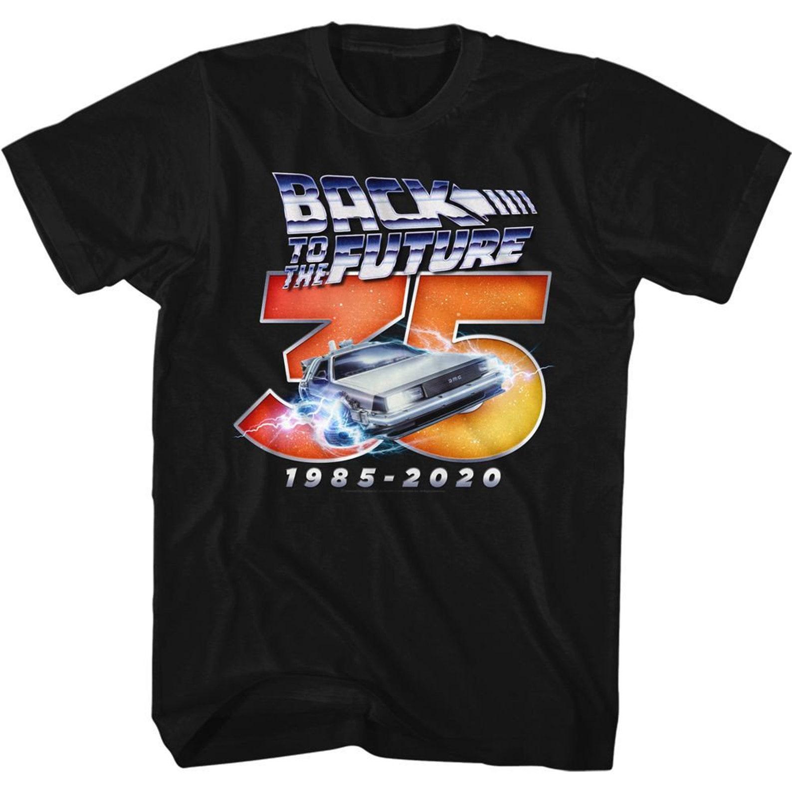 Back To The Future Thirty Five Black Adult T-Shirt S