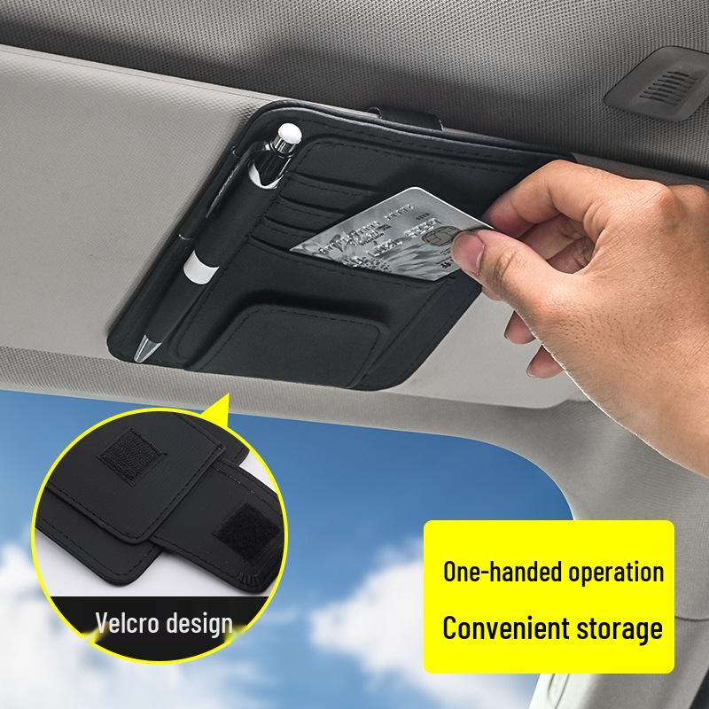 Car Sun Visor Multifunctional Document and Glasses Clip Holder