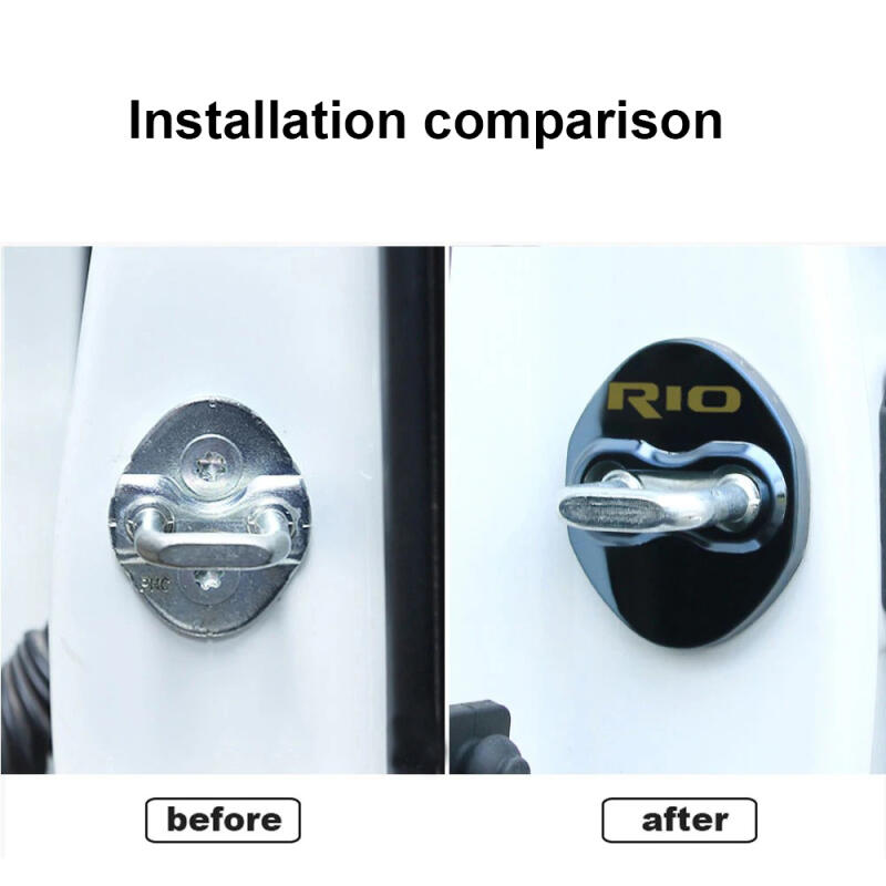 Cnzulk1 4PCS Car Door Lock Cover Protection Cover Dustproof Emblem Decals Decor For Kia Rio 2 3 4 5 X Line XLINE Auto Styling Accesorios
