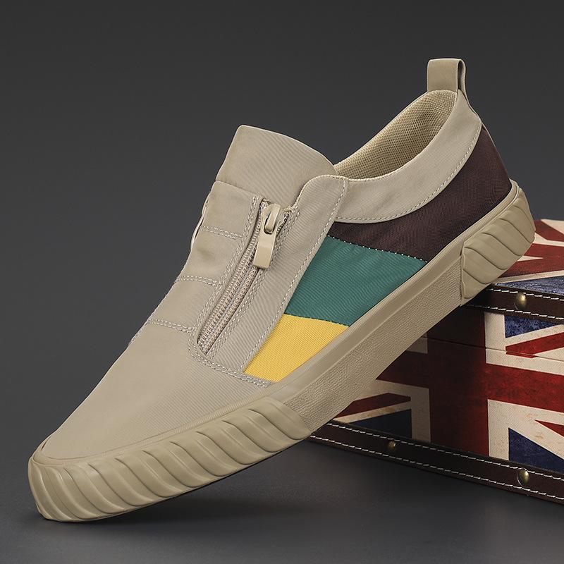 Men'S Board Shoes Breathable Men'S Shoes Trendy Men'S Sports And Leisure Color Matching Canvas Shoes