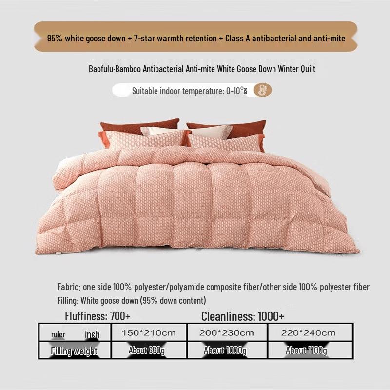 Mercury Home Textiles Bao Fu Lu 95% Goose Down Winter Comforter 150x210cm (for 1.2m bed)