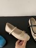 Bow-knot Mary Janes Women's Shoes Height Increasing 2025 Spring New Buckle Strap Ballet Dance Shoes Round Toe Comfortable Flats