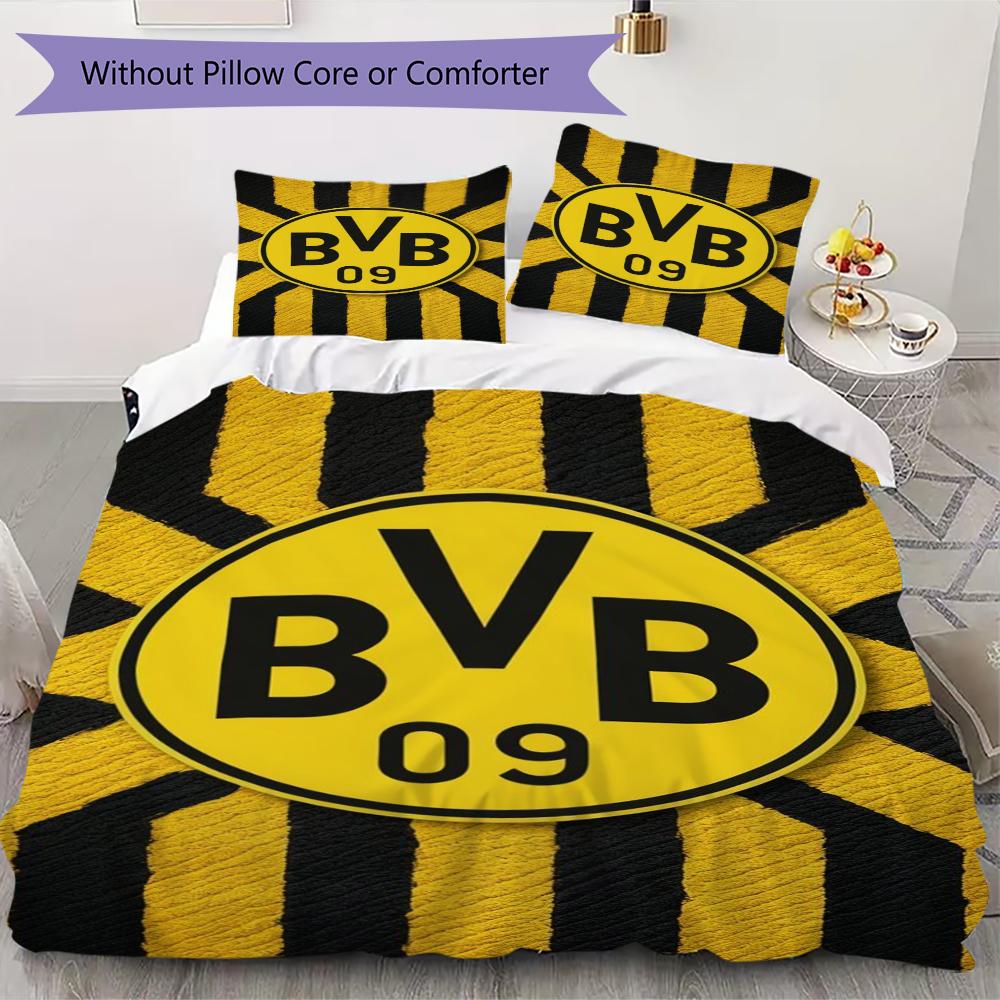 

Dortmund Pattern Bedding uilt Set uilt Cover Pillowcase Home Decoration Birthday Gift (1 * duvet cover + 2 * pillowcase without core)29 135x200cm
