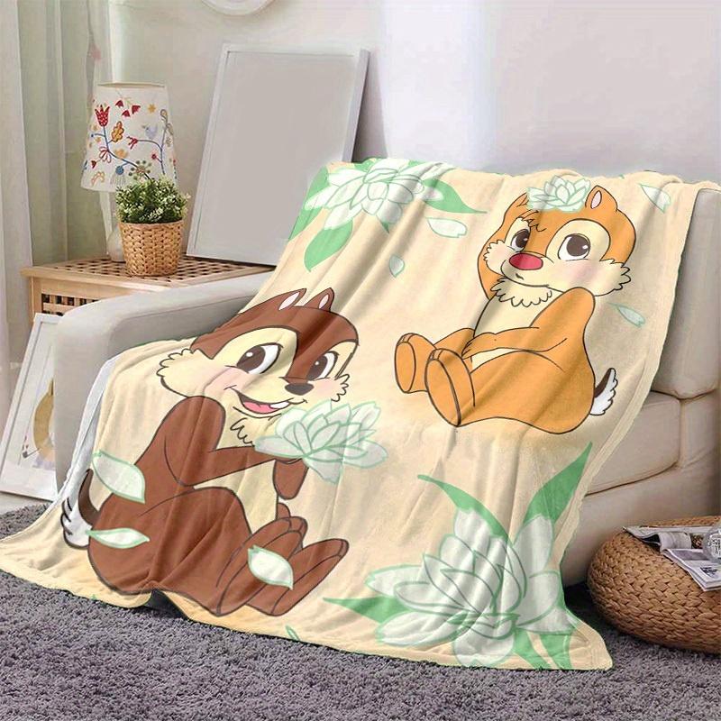 1pc, Charming Chip 'n Dale Throw Blanket Perfect for Home Decor, Couch Cover, Outdoor Use, Travel, Camping, Car, Beach, Office Nap Ideal