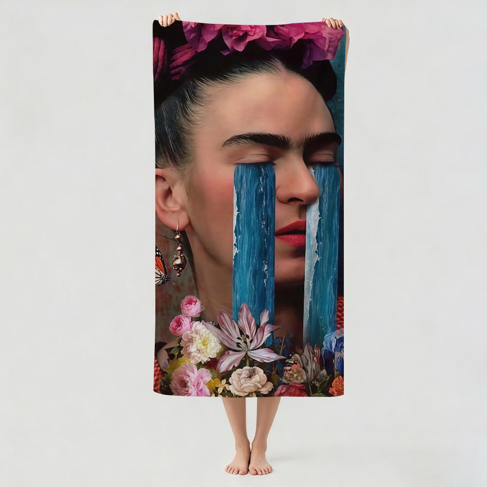 Stampa F-Frida-S asciugamano Arte Asciugatura Asciugamano da Bagno Applicabile a Nuoto Leggero Campeggio Yoga Spiaggia Esterno