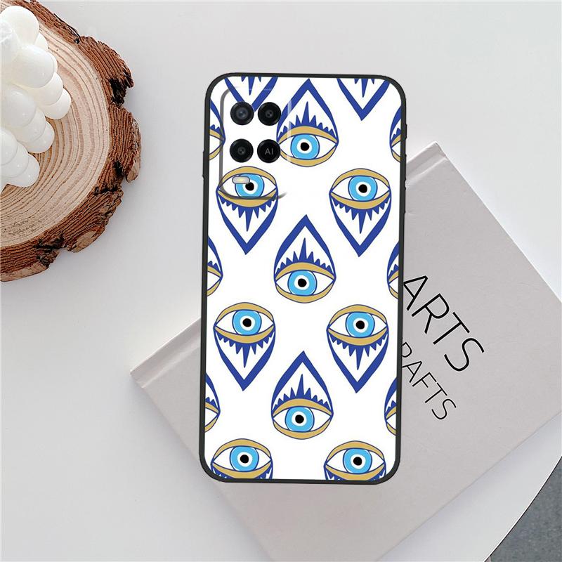 Nazar Boncuğu Evil Eye Case For Oppo A15 A80 A60 A40 A94 A54 A98 A78 A18 A38 A58 A16 A76 A96 A17 A77 A74 A57S Cover